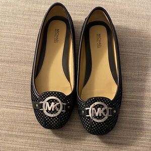 Michael Kors Black Studded Flats
